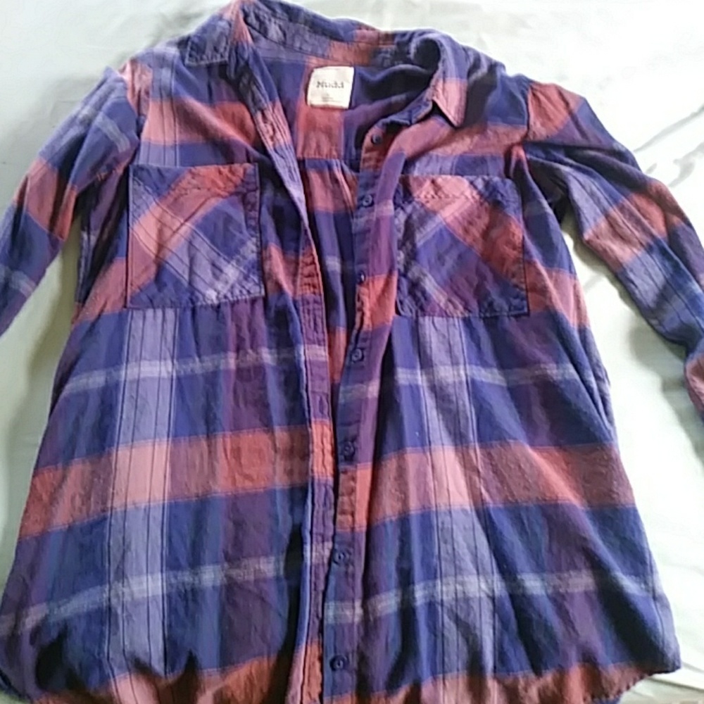 Plaid button down shirt